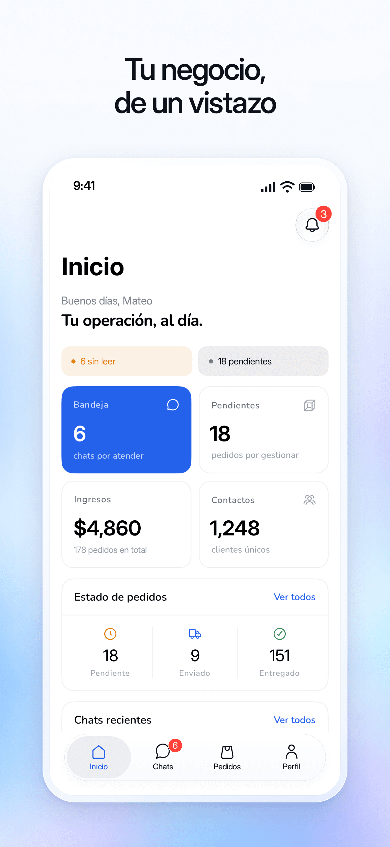 Vista de inicio de SynvaxisApp en un iPhone